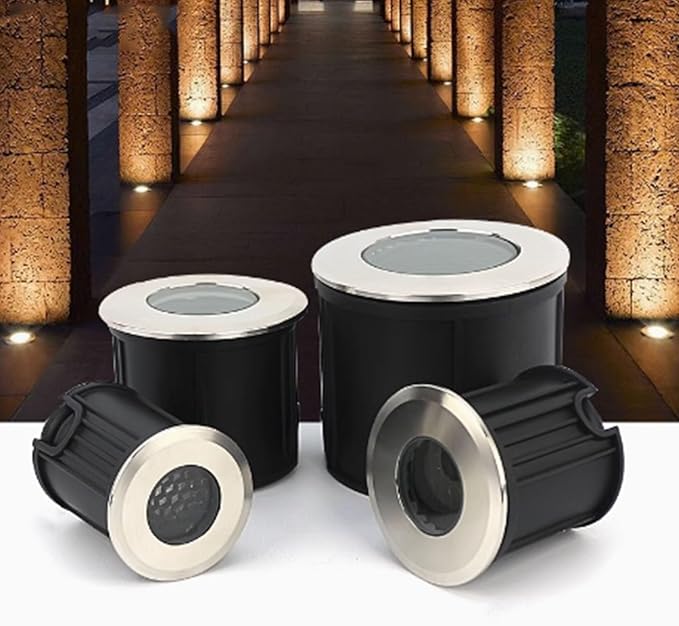 Underground Light LED - DC 12-24V Low Voltage Garden Anti-Glare Stainless Steel Buried Light Underwater LED Spotlight Outdoor Waterproof Embedded Ground Small Lights Source