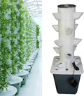 Hydroponics Tower GardenGarden Hydroponic Planting System Hydroponic Growing System Growing Kit for Herbs Fruits and Vegetables with Hydrating Pump(Size:5 Layers 15 Holes)