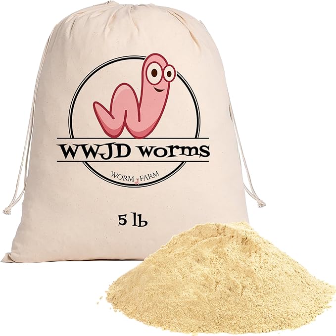 Worm Food for Nightcrawlers &amp Red Wigglers - Mineral Rich Earthworm Chow Nutrient Blend Food for Worms That Boosts Composting Efficiency and Promotes Healthy Worm Bins 5 Pound