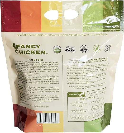 Premium Manure – 5lb Pelleted Organic Chicken Manure Fertilizer with Natural Performance Enhancers | All-Natural Plant Food Ideal for Vegetables Gardening &amp Farming USDA