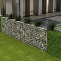 Gabion Basket Galvanized Steel 118.1x11.8x39.4 Gabion Raised Bed Gabion Cages Basket Steel Woven Gabion Net for Backyard Garden