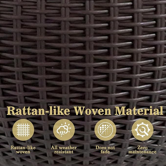 13.4 inch Self Watering Hanging Rattan Planter Large Capacity Root Rot Resistant Water Storage with Water Level Indicator Dual Use for Indoor Balcony Decoration (Pack of 2 Brown)