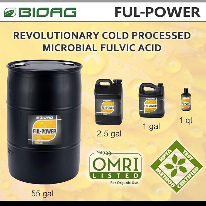 BioAg Ful-Power Humic Acid Plant Supplement OMRI Listed 1-Quart