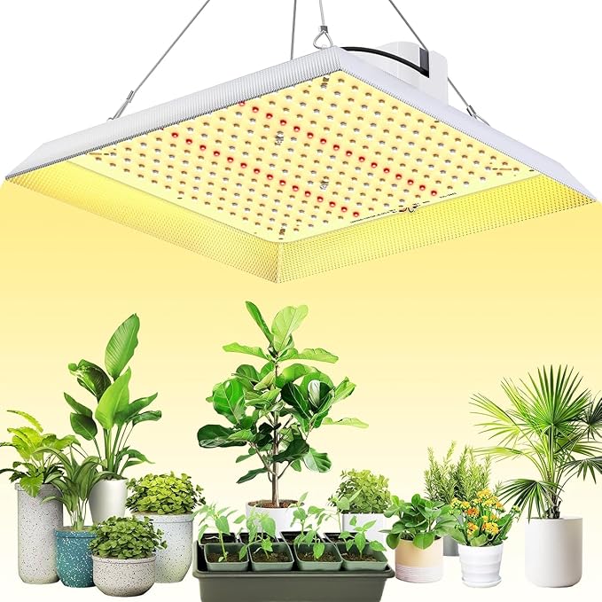 1000W LED Grow Light High PPFD Hanging Full Spectrum Grow Light Plant Lights for Indoor Vegetable Growing Seedling Flowering and Fruiting Tent Greenhouse DIY Reflector Cover Lights