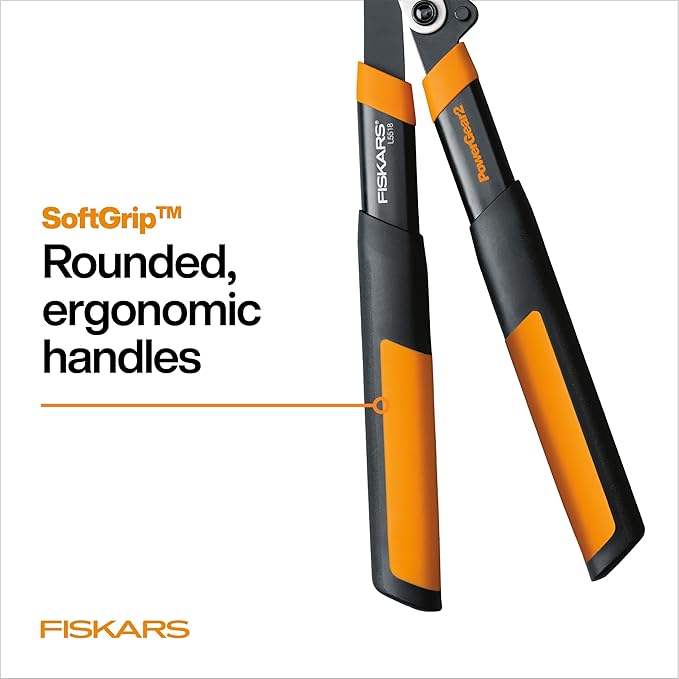 Fiskars 18-Inch Loppers for Tree Trimming Heavy Duty Sharp Bypass Steel Blade Tree Branch Cutter up to 1.5-Inch Diameter Cut Capacity PowerGear2 Technology Multiplies Power Hand Loppers