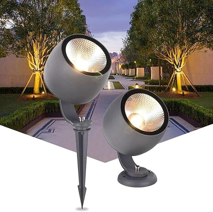 Rotation Spotlight - Lawn Lights 270° Park Tree Lights Outdoor Decorative Round Flood Lamp IP65 Waterproof 85-265V for Garden Villas Path Landscape Lighting(B-Warm White(20W))
