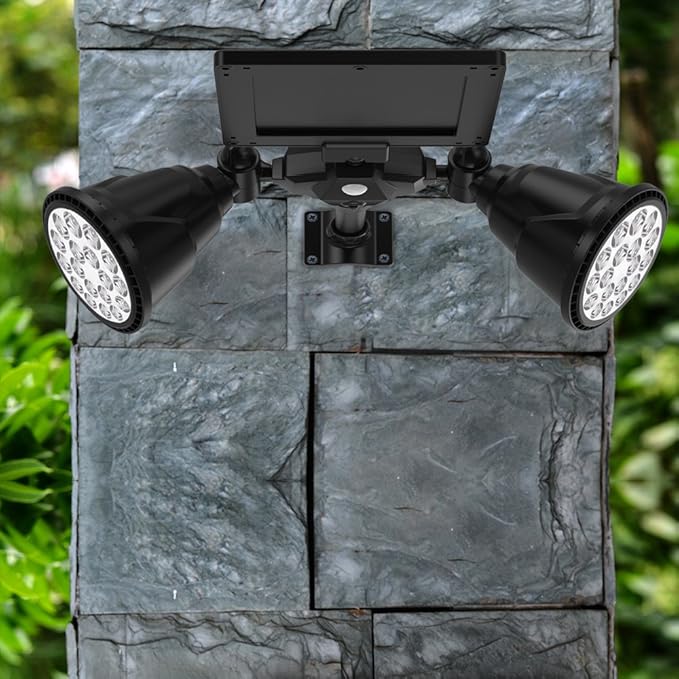 ele ELEOPTION 2 in 1 Solar Wall Lights In-Ground Lights Outdoor Solar Spotlight Solar Lights Motion Sensor Outdoor Security Light Auto On/Off Landscape Light for Patio Yard Garden (1 Pack)