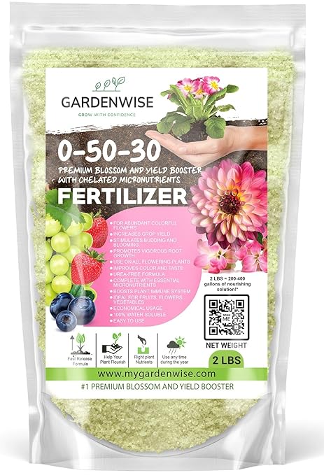0-50-30 Universal Premium Bud and Bloom Booster Increases Flowering &amp Yield for Use in Soil and Hydroponics Super Concentrated Flower Fuel (2 LBS)