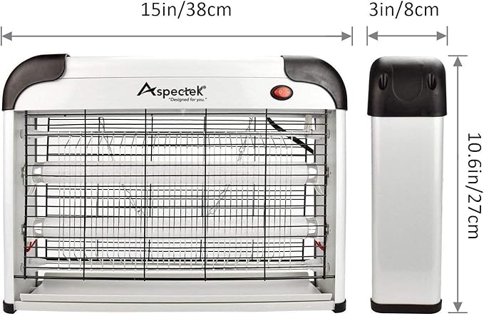 Aspectek 20W Electric Indoor Bug Zapper Mosquito Moth Wasp Insect Killer Fly Zapper Bug Lamp Light for Home Restaurant Office Use with Protection Mesh Film. Efficient &amp Effective