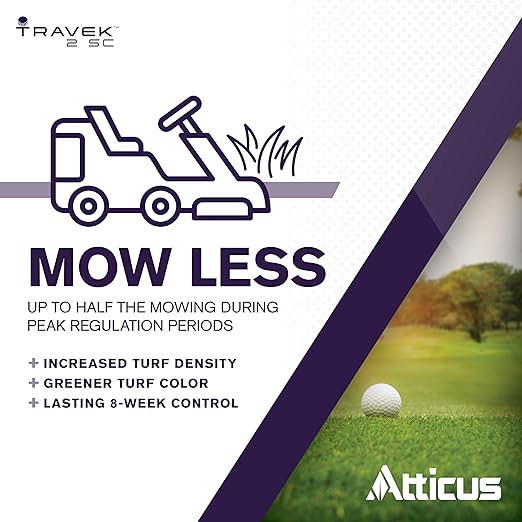 Atticus Travek 2 SC Plant Growth Regulator for Lawn (128 OZ) - Slow Turfgrass Growth Suppress POA - Paclobutrazol 22.9%
