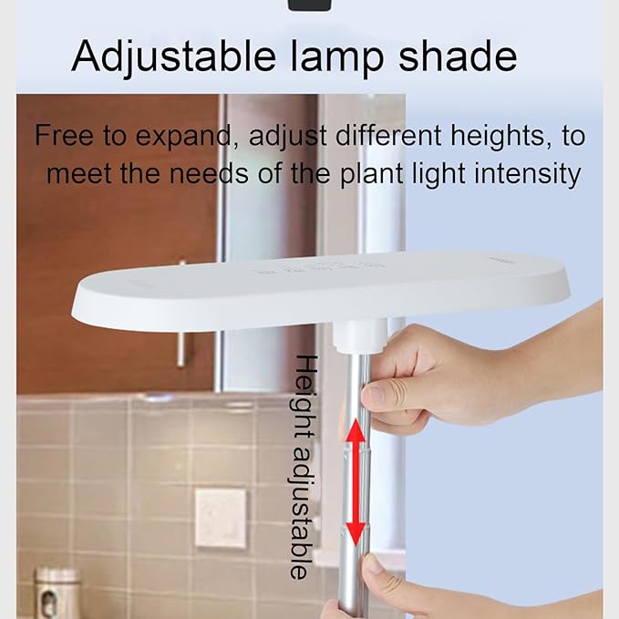 Hydroponic Planting System 8-Hole Planting Trough with LED Plant Growth Light Smart Touch Control Suitable for Home Office White