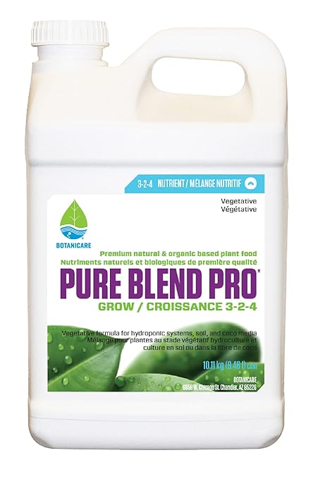 Botanicare Pure Blend Pro Grow Nutrient 3-2-4 2.5 gal.