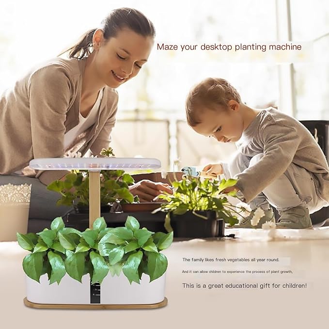 Grow Mini Desktop LED Grow Light Hydroponic Planter - Home Soil-Free Indoor Vegetable/Strawberry Growing System