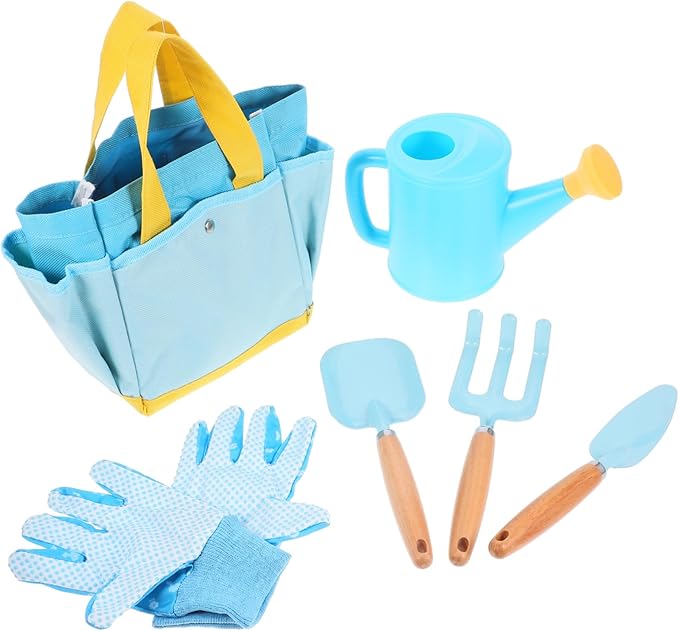 ibasenice 1set Boy Girl Gardening Tools Set Shovels Rake Watering Pot for Boy Girl Gardening Supplies for Outdoor Beach and Park
