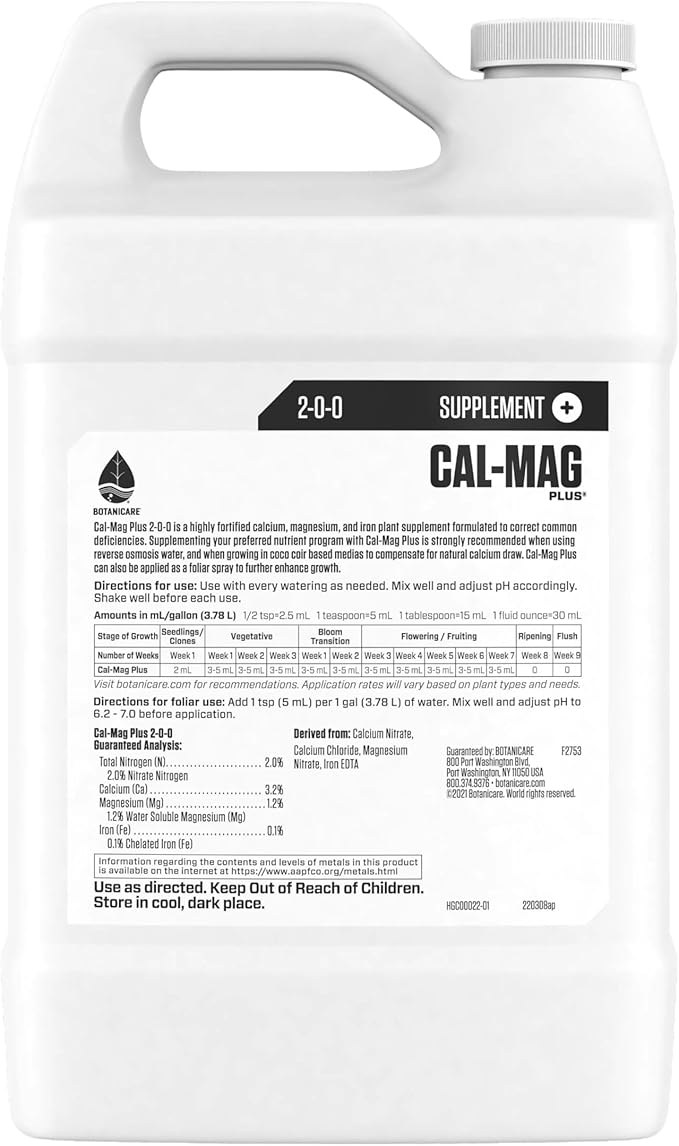 Botanicare Cal-Mag Plus Calcium Magnesium and Iron Plant Supplement 2-0-0 1 gal.