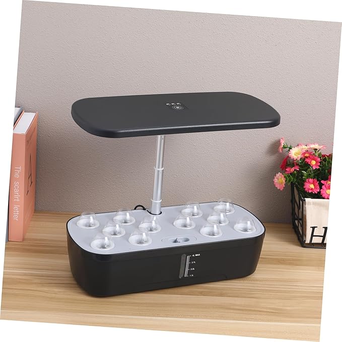 Mipcase 1set Indoor Hydroponics Growing System Kit with Led Grow Light Smart Vegetable Planter for Indoor Gardening Soil Planting Space-Saving Design