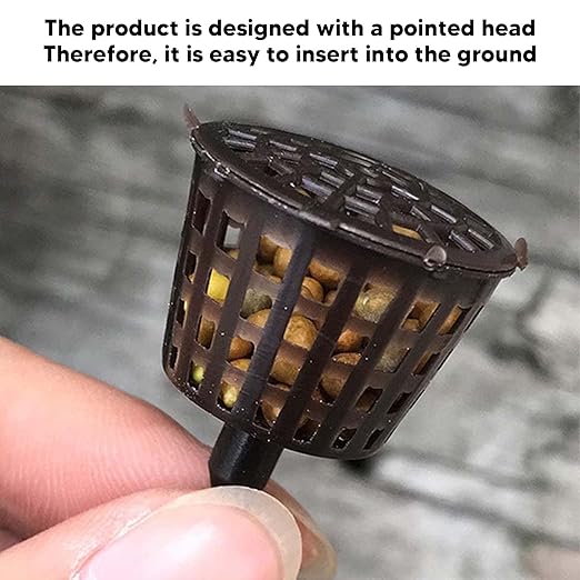 100PCS Plastic Fertilizer Mesh Basket Lid Planting Fertilizer Net Pot Garden Fertilizer Basket Garden Nutrition Cups for Garden Yard (Small Size with Lid)