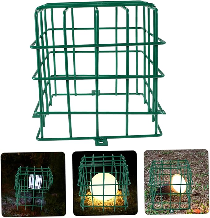 Spotlights Cage Wire Guard Durable Iron Landscape Lighting Protection for Outdoor Gardens Pathways Doorways andYards Weather Resistant Wire Dome for Ground Solar Lamps