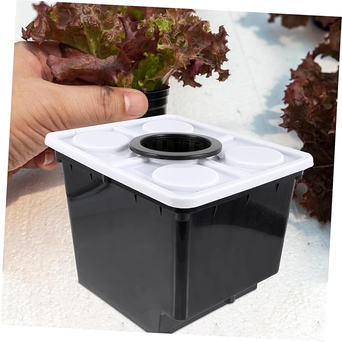 Yardwe Hydroponic Planting Bucket for Soilless Cultivation Durable Grow Container for Vegetables Fruits and Flowers for Indoor and Balcony Gardens