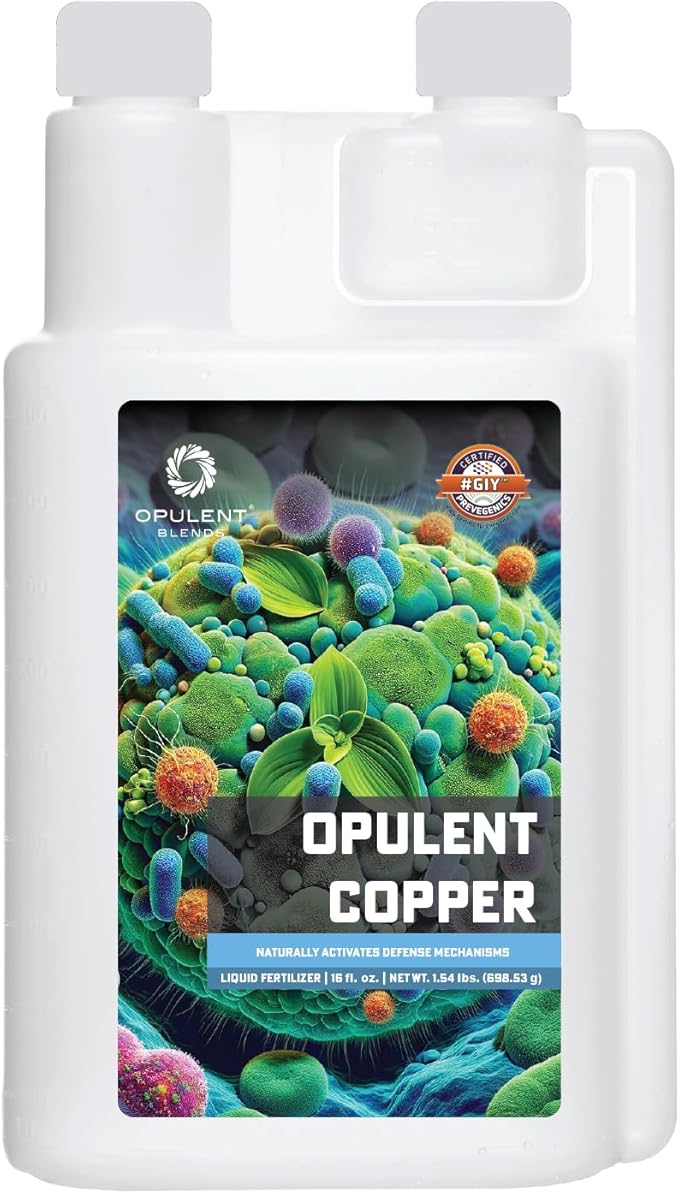 Opulent Copper | 16 fl. oz. | Actively Protects Plant | Makes up to 50 gallons | Boosts Plant Defense Naturally | Liquid Copper Fertilizer | Mobile Copper | Micronutrient