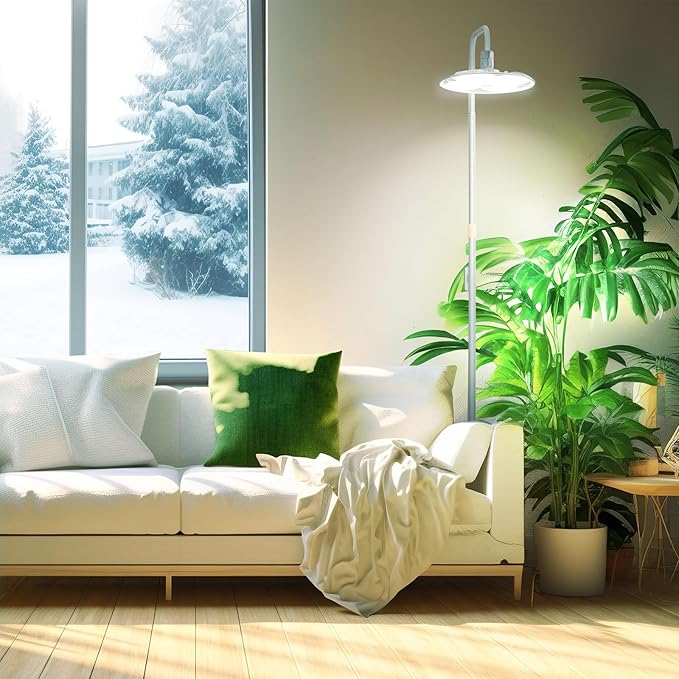 SANSI Grow Lights for Indoor Plants 100W Full Spectrum Tall Plant Lights for Indoor Growing 47-70 Standing Grow Light with Remote Control 5 Level Dimmable 10200LM 8/12/14H Auto On/Off Timer