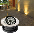 LED Beam Spotlight - IP67 Waterproof Adjustable Angle Outdoor Landscape Lamp Stainless Steel Round Garden Light (Green 18W 24V Red 12W 85)