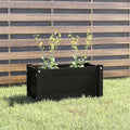 Wooden Garden Planter Box Raised Garden Bed Indoor Outdoor Planter Outdoor Wood Raised Garden Bed for Vegetables Flowers Herbs Black 23.6x12.2x12.2 Solid Wood Pine-427