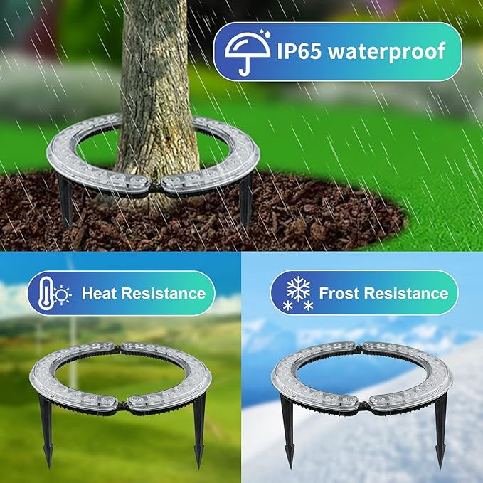 Solar Palm Tree Light Solar Landscape Lights for Outdoor Trees Super Bright Tree Light 32 LED 12000 mAh spot Light for Garden Yard