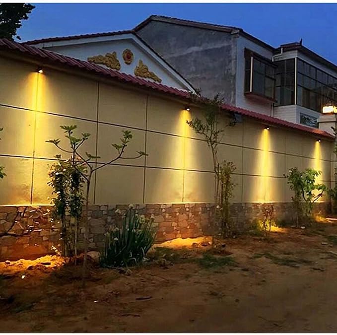 3pcs Led Spot Lights - Outdoor Adjustable Wall Wash Light IP67 LED Waterproof Narrow Beam Spotlight Garden Flood Light with Long Throw(Red)