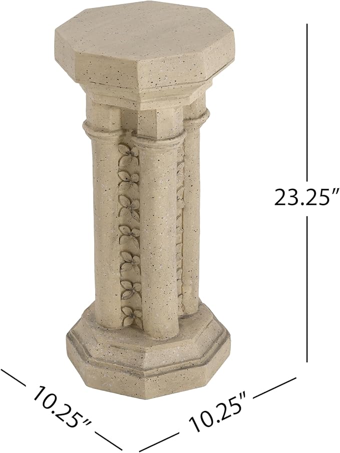 Pedestal Column Plant Stand 23.25 Inch Indoor and Outdoor