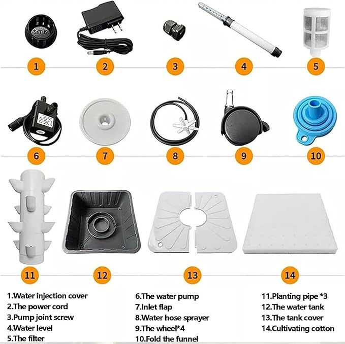 45 Holes Hydroponics Growing System Indoor Grow System Vertical Grow Tower Soilless Cultivation Growing System for Herbs Fruits and Vegetables