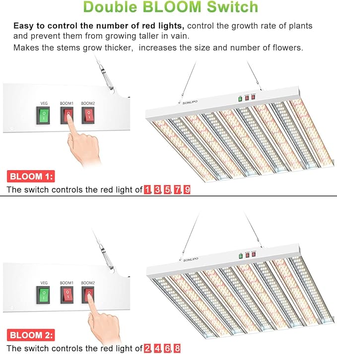 2024 New SPF4000 400W LED Grow Light 5x5ft Coverage with New Diodes &amp IR Lights Full Spectrum Veg Bloom Growing Lamps for Indoor Plants Seeding Flower Led Plant Light Fixture