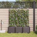 Garden Brown 47.2 x 15.7 x 55.9 Steel Raised Garden Bed UV Resistant Planter Box for Outdoor Plants Integrated Irrigation System