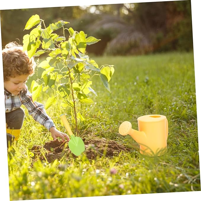 HANABASS Children's Mini Garden Tool Set 5-Piece Loosening Shovel Rake Watering Can Perfect for Planting and Bonsai