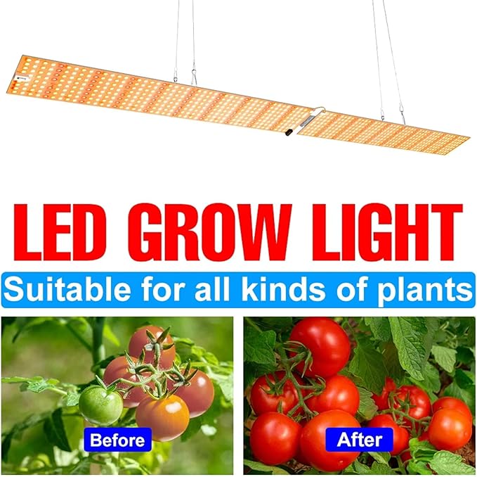 4x4 LED Grow Light Full Spectrum Phytolamp Dimmable Plant Grow Light High PPFD with Veg/Bloom Mode for Indoor Plants Seeding Veg &amp Bloom624 LEDs