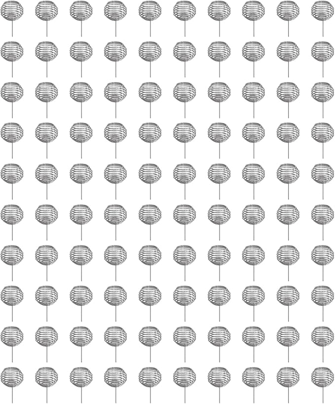 EVTSCAN 100pcs Fertilizer Mesh Basket - Stainless Steel Garden Nutrition Cups Small Size Bonsai Fertilization Basket for Garden Yard Home