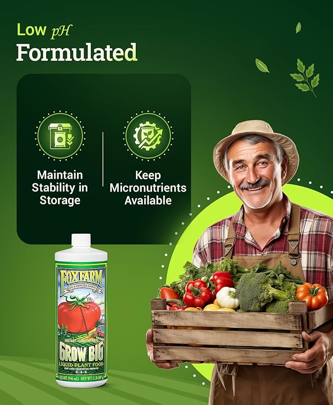 FoxFarm Soil Liquid Trio Pack - Big Bloom Grow Big Tiger Bloom Fertilizers for Vigorous Plant Growth Bud Development &amp Abundant Fruit - Complete Liquid Plant Food Set - 3 Quart Bottles