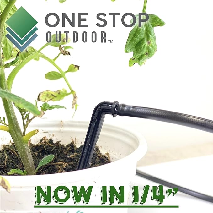 50-Pack 4 Inch Angled Drip Emitter Stake (FITS 1/4 &amp 1/8 TUBING) for Precise Watering &amp Irrigation Greenhouse Container Gardening Home Garden and Hydroponics Growing (50 4 Inch Long)
