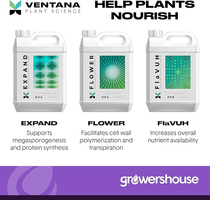 VPS Complete Nutrient Line Kit - for Grow Structure Support Expand Flower FlaVUH Plant Food - Outdoor and Indoor Plant Food