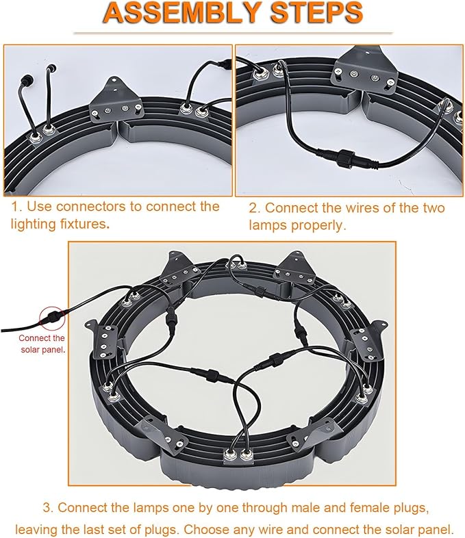 Garden Solar Lights LED Solar Landscape Spotlights for Big Tree Outdoor Ring Tree Light Made to Last(Warm White LightPack of 8)