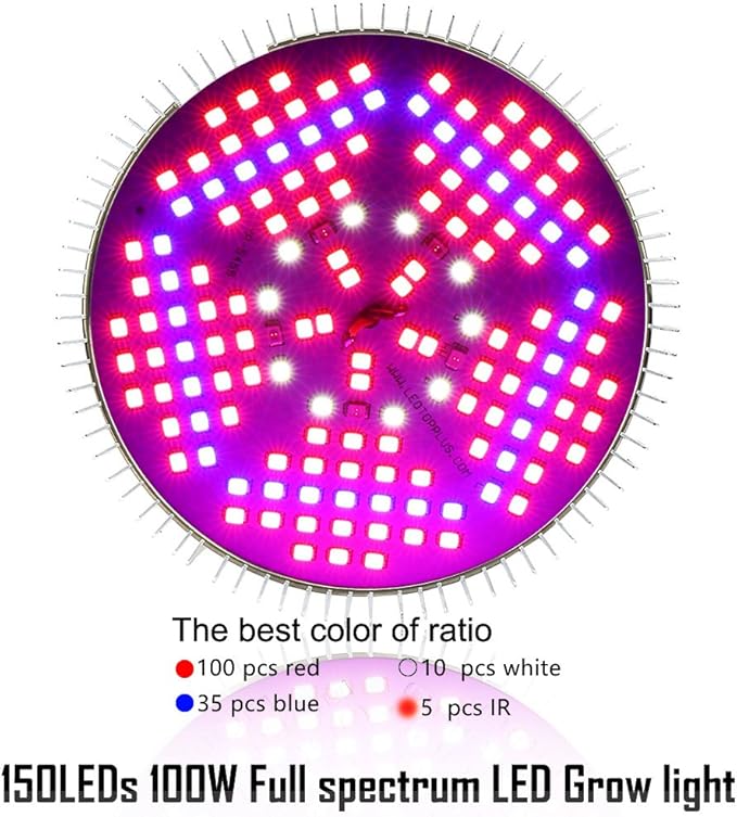 Fengyan Home Bulbs 10pcs/Lot AC85-265V E27 100W Full Spectrum LED Grow Light for Indoor Garden Greenhouse Plant Growing &amp Flowering SMD Grow Lamp Household Lamp