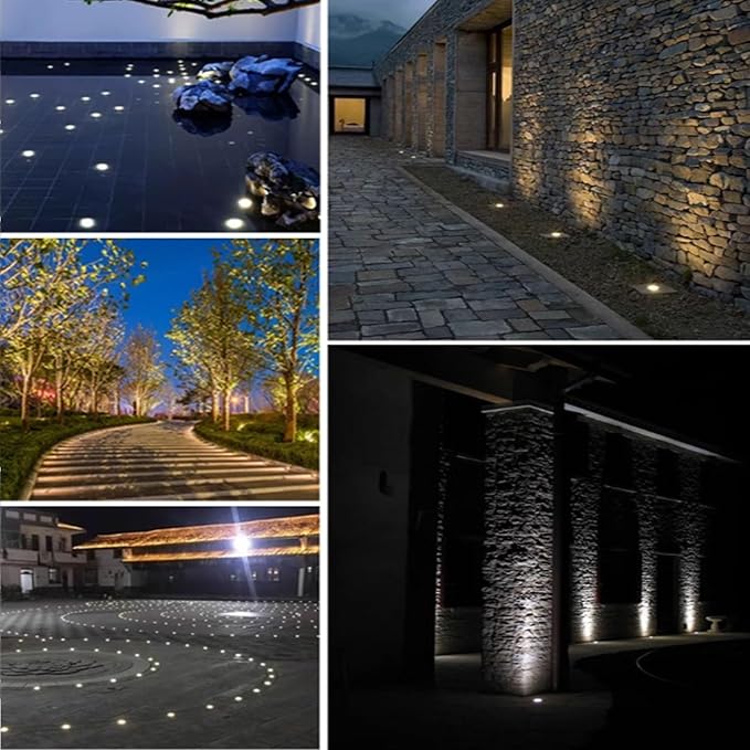 Underground Light LED - DC 12-24V Low Voltage Garden Anti-Glare Stainless Steel Buried Light Underwater LED Spotlight Outdoor Waterproof Embedded Ground Small Lights Source