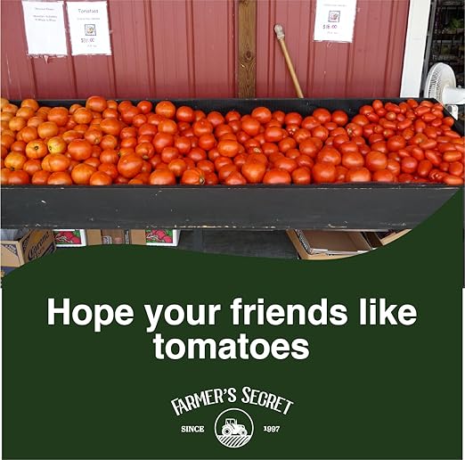 Farmer's Secret Tomato Booster Fertilizer (32oz) - Super Concentrated - 3:8:7 Ratio Fortified with Humic Acid Iron and Calcium - Grow More Tomatoes