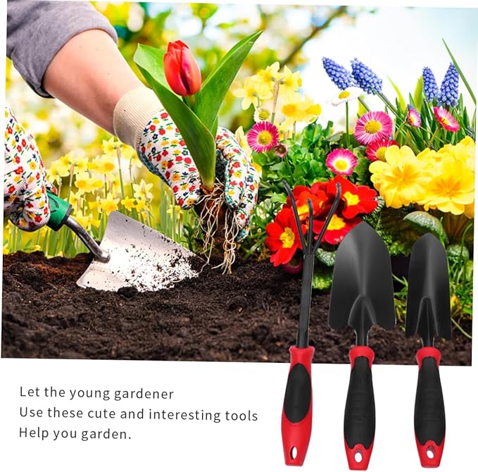 BESPORTBLE 1 Set Gardening Tool with Ergonomic Handles for Transplanting Cultivating and Weeding Durable Rake and Shovel Kit for Adults for Your Garden