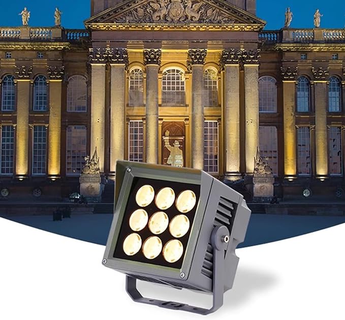 Led Flood Light Outdoor Spotlights Landscape Lamp IP65 Waterproof 180° Rotation LED Spot Light Low Voltage AC/DC24V for Garden Wall Advertising Signs Lawn Lights(Blue27W-DC24V)