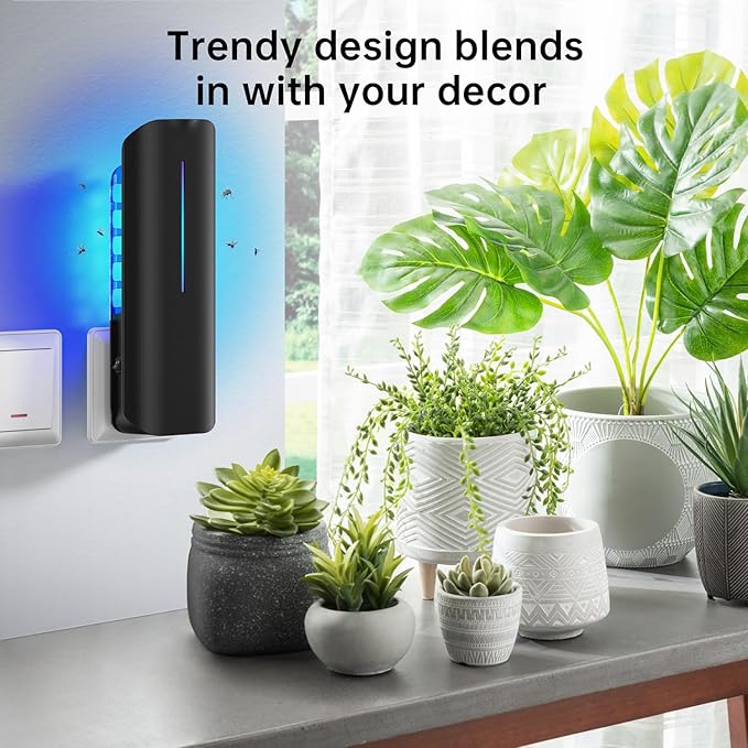 Fruit Fly Traps Indoor for Home: Plug in Mosquito Bug Zapper Gnat Moth Catcher with 9W Night UV Light 2 Devices 20 Sticky Glue Board Refills for Indoors Flying Insect Trap