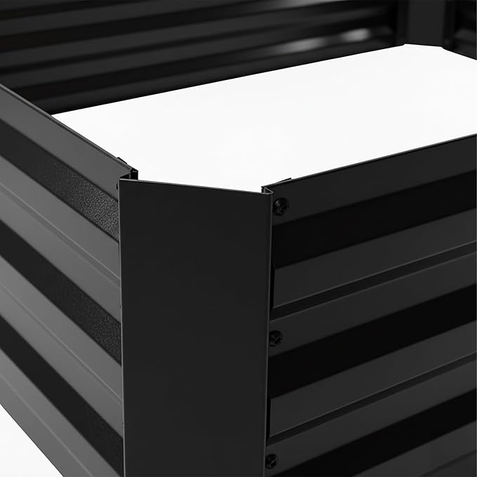 Relaxdays Raised Bed with Greenhouse for Flowers Plants and Vegetables H x W x D: 92 x 125 x 95 cm Garden Plant Bed Black