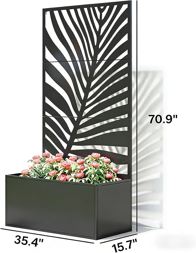 Industrial-Grade Outdoor Planter Box Permanent Metal Raised Bed That Won’t Rot or Warp - Low-Maintenance Large Garden Bed for Landscaping Lasts for Seasons with Modern Curb Appeal