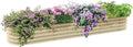 7.9' x 2' x 1' Galvanized Raised Garden Bed Kit Outdoor Metal Elevated Planter Box with Safety Edging Easy DIY Stock Tank for Growing Flowers Herbs Vegetables Cream