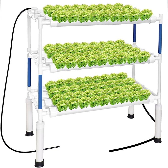 Hydroponics Growing System Kit for VegetablesFlowers Fruits and Herbs with 108 Plant Sites Suitable for Indoor and Outdoor (Upgraded Version)